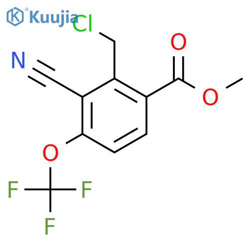 Methyl 2-chloromethyl-3-cyano-4-(trifluoromethoxy)benzoate structure