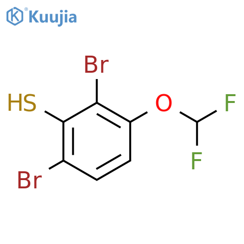 2,6-Dibromo-3-(difluoromethoxy)thiophenol structure