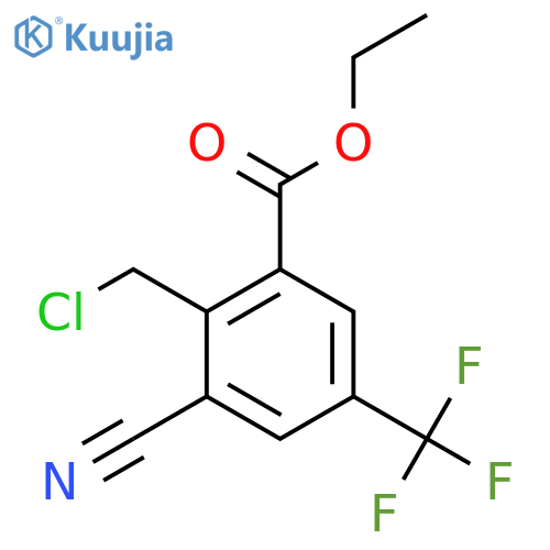 Ethyl 2-chloromethyl-3-cyano-5-(trifluoromethyl)benzoate structure