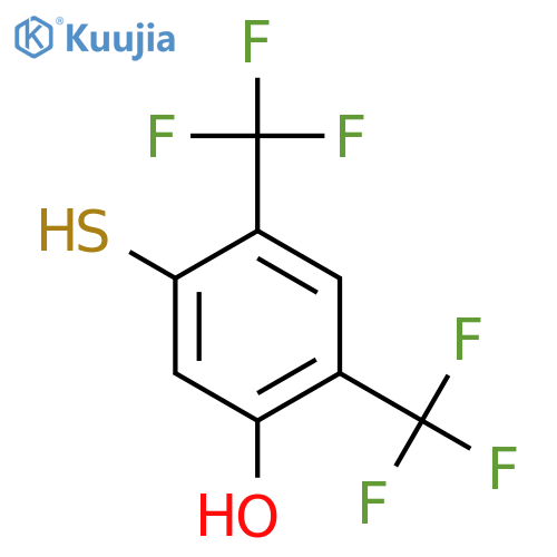 2,4-Bis(trifluoromethyl)-5-hydroxythiophenol structure