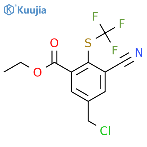Ethyl 5-chloromethyl-3-cyano-2-(trifluoromethylthio)benzoate structure