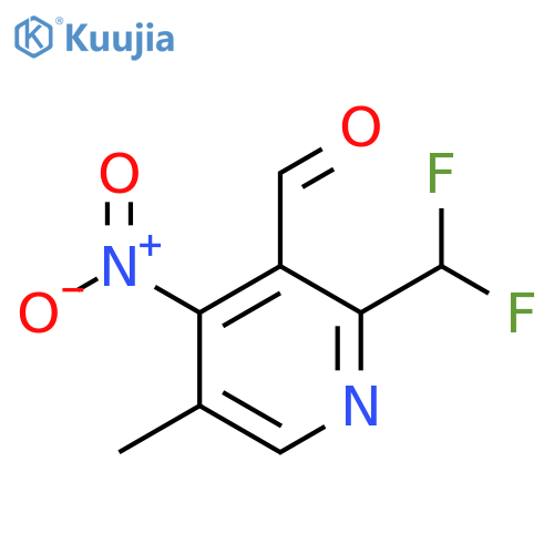 2-(Difluoromethyl)-5-methyl-4-nitropyridine-3-carboxaldehyde structure