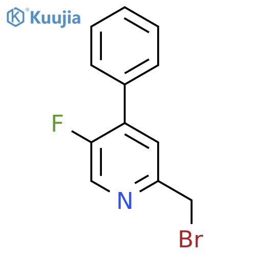 2-Bromomethyl-5-fluoro-4-phenylpyridine structure