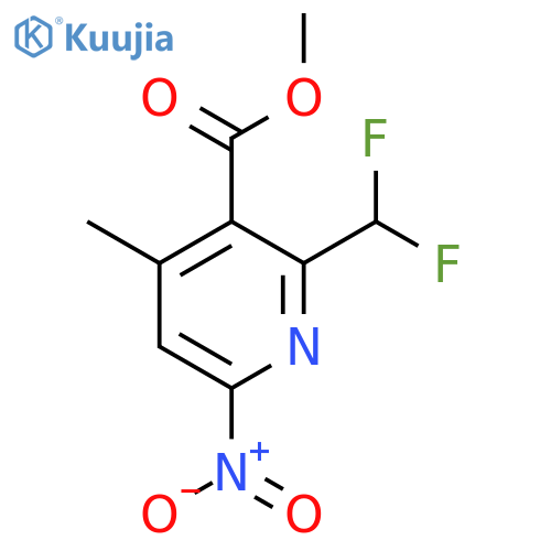 Methyl 2-(difluoromethyl)-4-methyl-6-nitropyridine-3-carboxylate structure