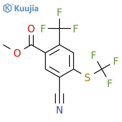 Methyl 5-cyano-2-trifluoromethyl-4-(trifluoromethylthio)benzoate structure