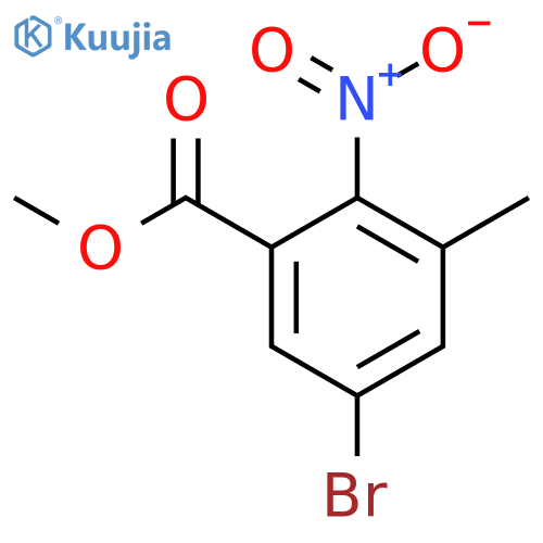 Methyl 5-bromo-3-methyl-2-nitrobenzoate structure