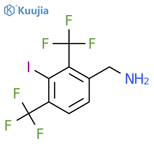2,4-Bis(trifluoromethyl)-3-iodobenzylamine structure
