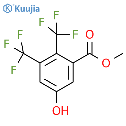 Methyl 2,3-bis(trifluoromethyl)-5-hydroxybenzoate structure