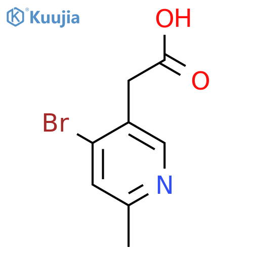 4-Bromo-2-methylpyridine-5-acetic acid structure
