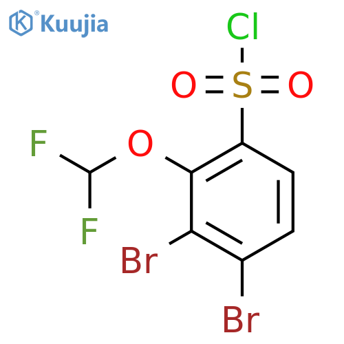 3,4-Dibromo-2-(difluoromethoxy)benzenesulfonyl chloride structure