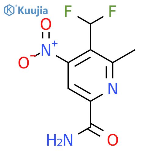 3-(Difluoromethyl)-2-methyl-4-nitropyridine-6-carboxamide structure