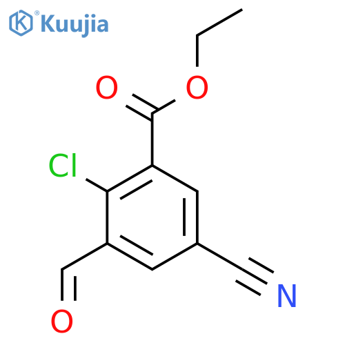 Ethyl 2-chloro-5-cyano-3-formylbenzoate structure