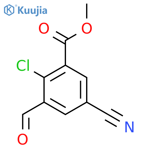 Methyl 2-chloro-5-cyano-3-formylbenzoate structure