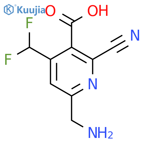 6-(Aminomethyl)-2-cyano-4-(difluoromethyl)pyridine-3-carboxylic acid structure