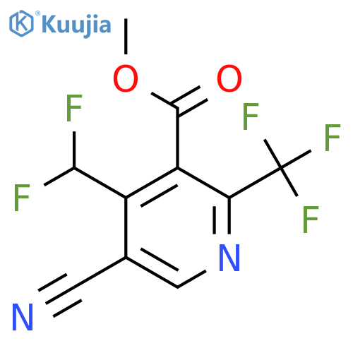 Methyl 5-cyano-4-(difluoromethyl)-2-(trifluoromethyl)pyridine-3-carboxylate structure