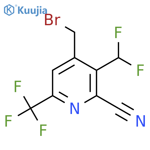 4-(Bromomethyl)-2-cyano-3-(difluoromethyl)-6-(trifluoromethyl)pyridine structure