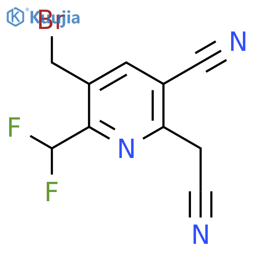 3-(Bromomethyl)-5-cyano-2-(difluoromethyl)pyridine-6-acetonitrile structure