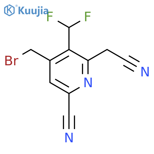 4-(Bromomethyl)-6-cyano-3-(difluoromethyl)pyridine-2-acetonitrile structure