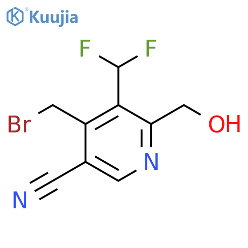 4-(Bromomethyl)-5-cyano-3-(difluoromethyl)pyridine-2-methanol structure
