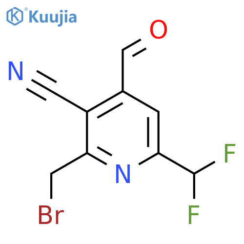 2-(Bromomethyl)-3-cyano-6-(difluoromethyl)pyridine-4-carboxaldehyde structure