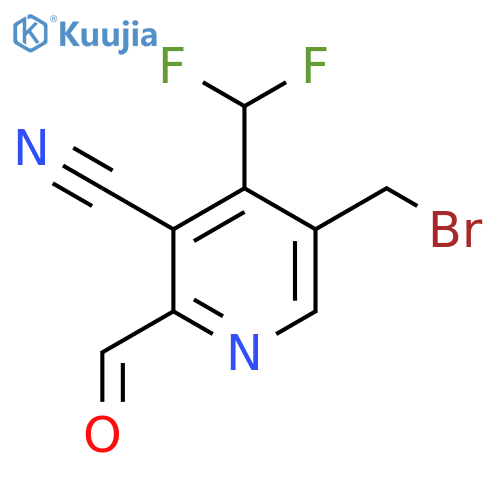 5-(Bromomethyl)-3-cyano-4-(difluoromethyl)pyridine-2-carboxaldehyde structure