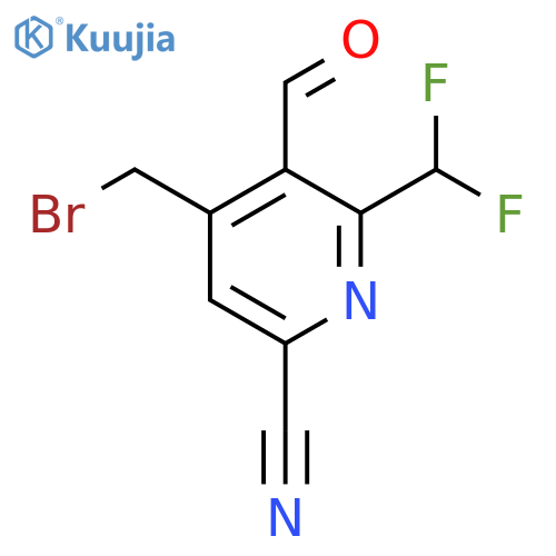 4-(Bromomethyl)-6-cyano-2-(difluoromethyl)pyridine-3-carboxaldehyde structure