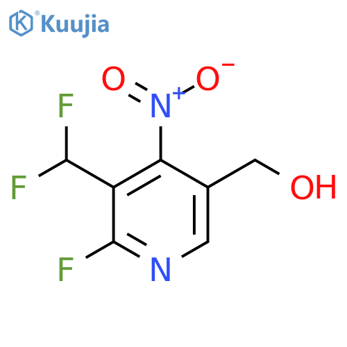 3-(Difluoromethyl)-2-fluoro-4-nitropyridine-5-methanol structure