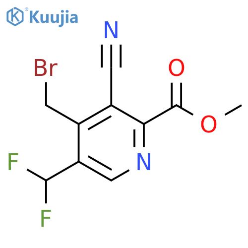 Methyl 4-(bromomethyl)-3-cyano-5-(difluoromethyl)pyridine-2-carboxylate structure