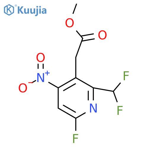 Methyl 2-(difluoromethyl)-6-fluoro-4-nitropyridine-3-acetate structure