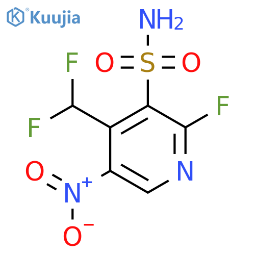 4-(Difluoromethyl)-2-fluoro-5-nitropyridine-3-sulfonamide structure