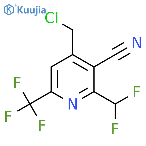 4-(Chloromethyl)-3-cyano-2-(difluoromethyl)-6-(trifluoromethyl)pyridine structure