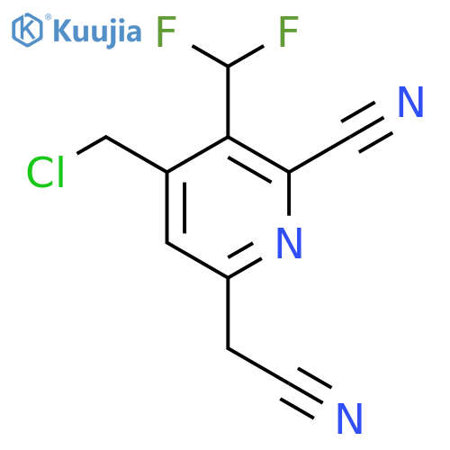 4-(Chloromethyl)-2-cyano-3-(difluoromethyl)pyridine-6-acetonitrile structure