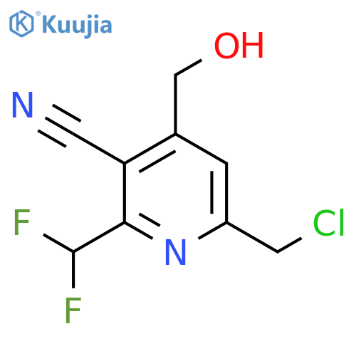 6-(Chloromethyl)-3-cyano-2-(difluoromethyl)pyridine-4-methanol structure