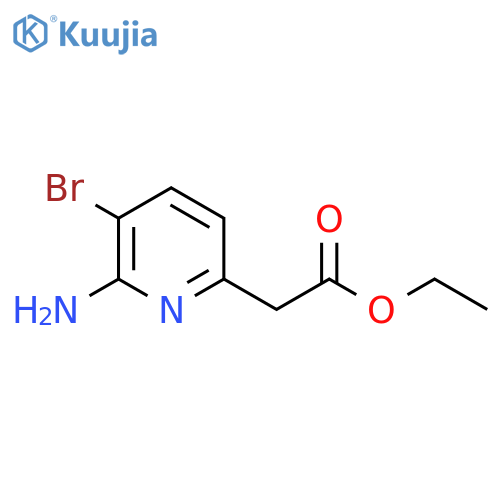 Ethyl 2-amino-3-bromopyridine-6-acetate structure