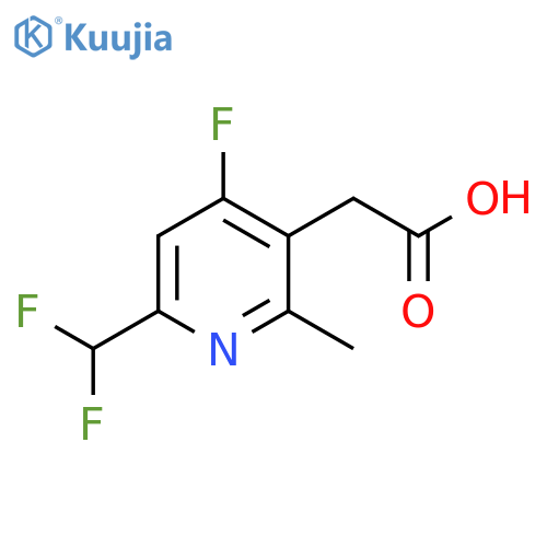 6-(Difluoromethyl)-4-fluoro-2-methylpyridine-3-acetic acid structure