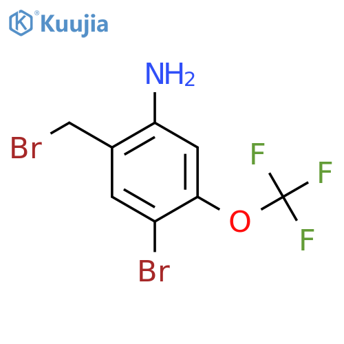 4-Bromo-2-(bromomethyl)-5-(trifluoromethoxy)aniline structure