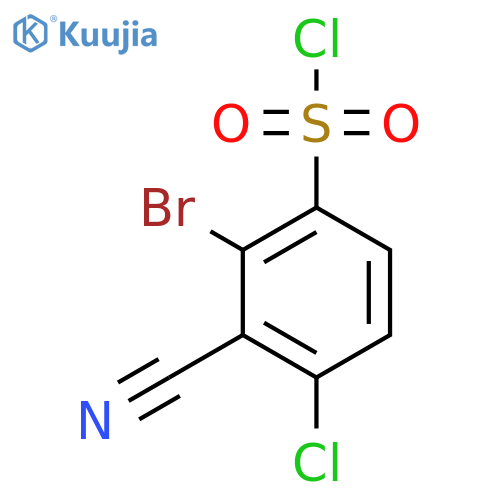 2-Bromo-4-chloro-3-cyanobenzenesulfonyl chloride structure