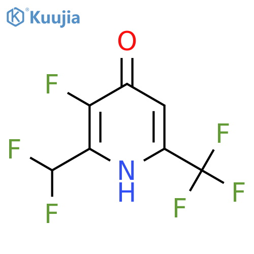 2-(Difluoromethyl)-3-fluoro-4-hydroxy-6-(trifluoromethyl)pyridine structure