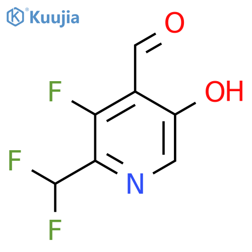 2-(Difluoromethyl)-3-fluoro-5-hydroxypyridine-4-carboxaldehyde structure