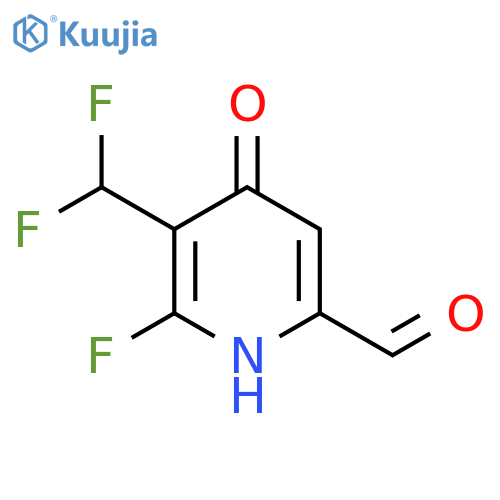 3-(Difluoromethyl)-2-fluoro-4-hydroxypyridine-6-carboxaldehyde structure