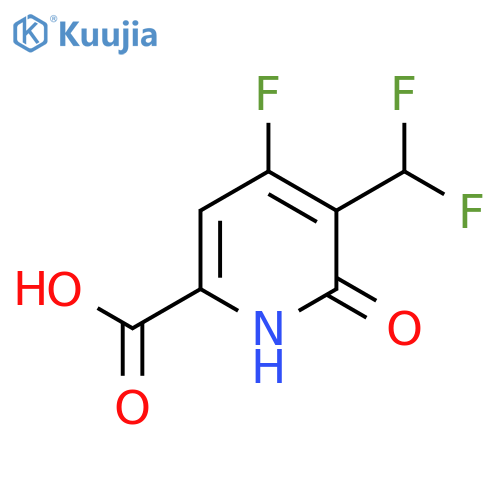 3-(Difluoromethyl)-4-fluoro-2-hydroxypyridine-6-carboxylic acid structure