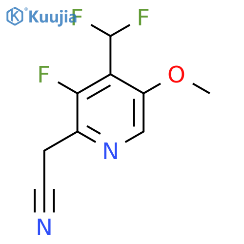 4-(Difluoromethyl)-3-fluoro-5-methoxypyridine-2-acetonitrile structure