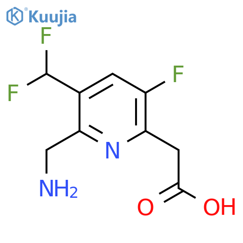 2-(Aminomethyl)-3-(difluoromethyl)-5-fluoropyridine-6-acetic acid structure
