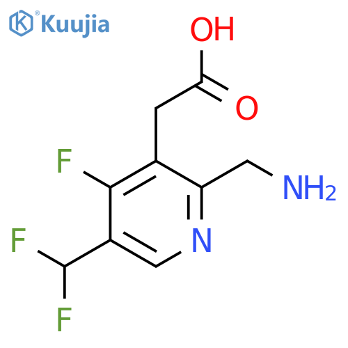 2-(Aminomethyl)-5-(difluoromethyl)-4-fluoropyridine-3-acetic acid structure