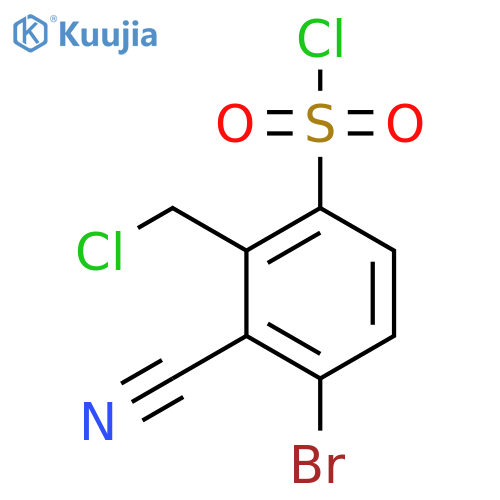 4-Bromo-2-chloromethyl-3-cyanobenzenesulfonyl chloride structure
