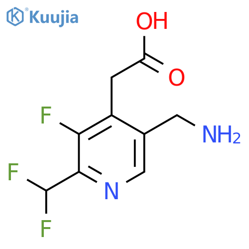 5-(Aminomethyl)-2-(difluoromethyl)-3-fluoropyridine-4-acetic acid structure