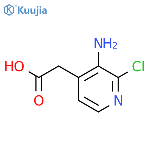3-Amino-2-chloropyridine-4-acetic acid structure