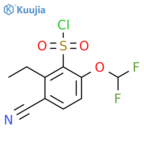 3-Cyano-6-difluoromethoxy-2-ethylbenzenesulfonyl chloride structure