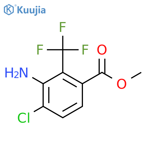 Methyl 3-amino-4-chloro-2-(trifluoromethyl)benzoate structure