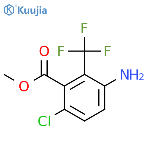 Methyl 3-amino-6-chloro-2-(trifluoromethyl)benzoate structure